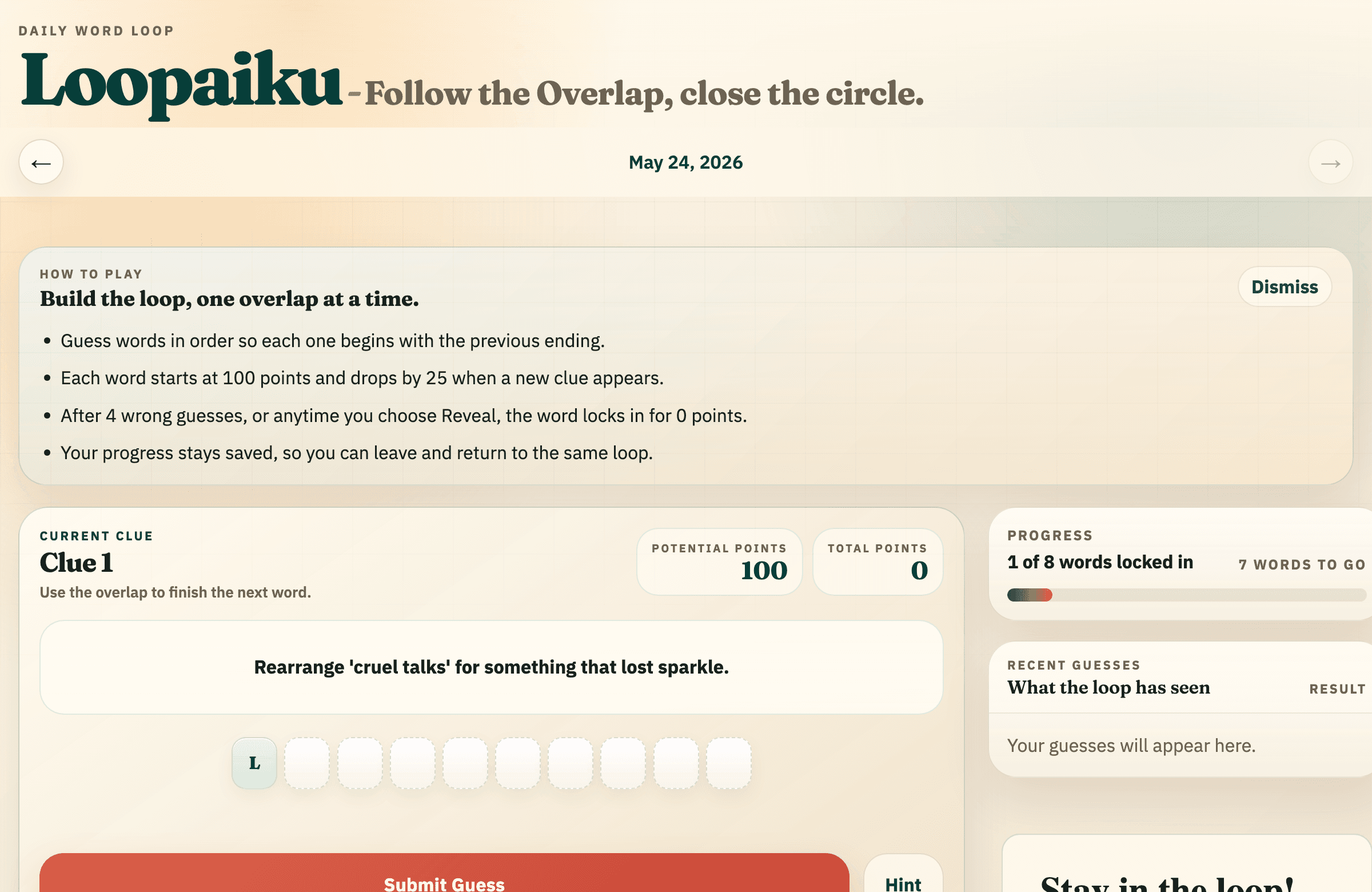Screenshot of Loopaiku